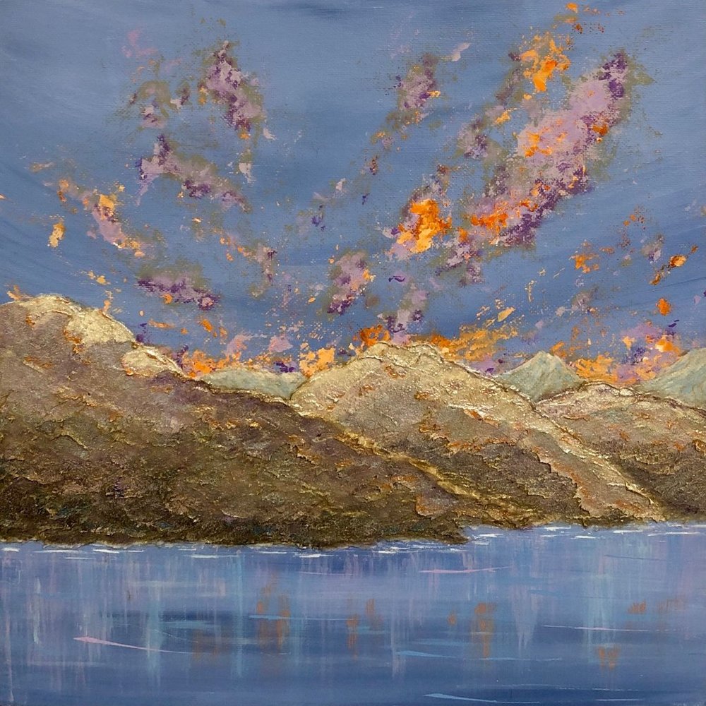 Til You Find Your Dream, 12 x 12 Acrylic Painting, Landscape Signed Art